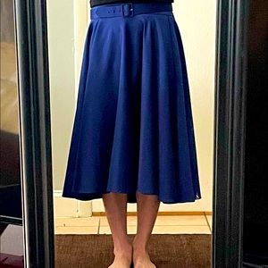 Micheline Pitt Vixen Satin Circle Skirt with Belt